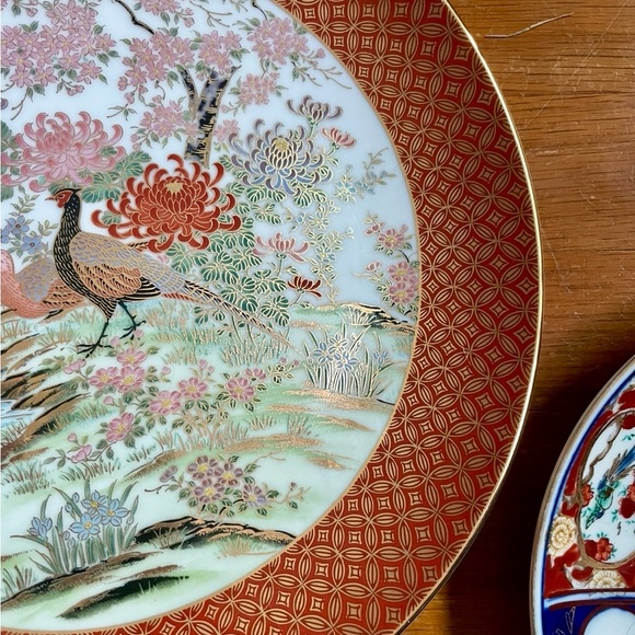 Toyo Pheasant Plate with Gold Accents - Picture 3 of 4